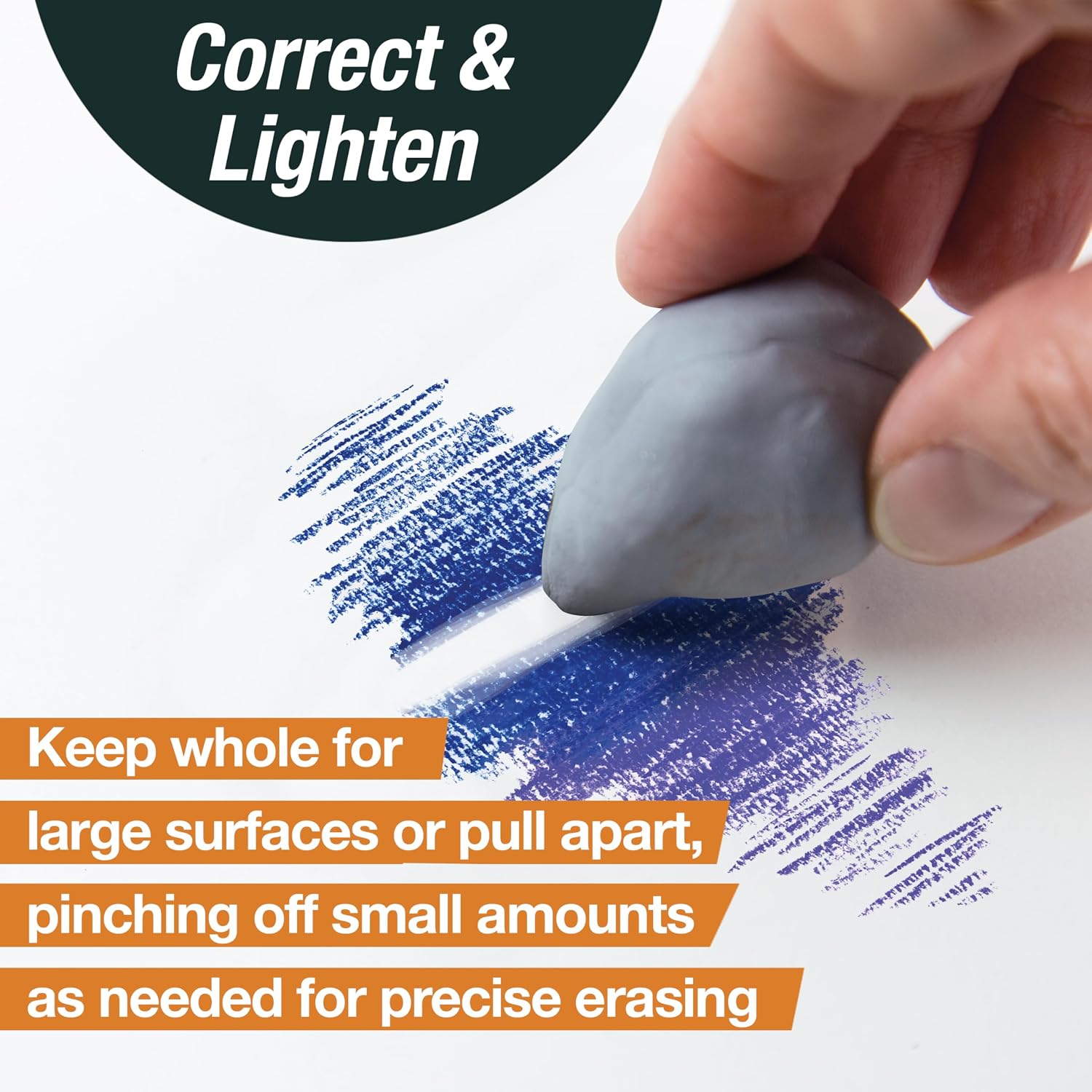 Faber-Castell Erasers - Drawing Art kneaded Erasers. Large Size Grey - 4 Pack - Image 6