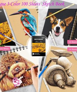 Alternative view of Caliart 176PCS Art Supplies Sketching Kit. 100 Sheets 3-Color Sketch Book | Graphite Colored Charcoal Watercolor & Metallic Pencils. Drawing Supplies Set Gifts for Adults Teens Girls Boys Kids